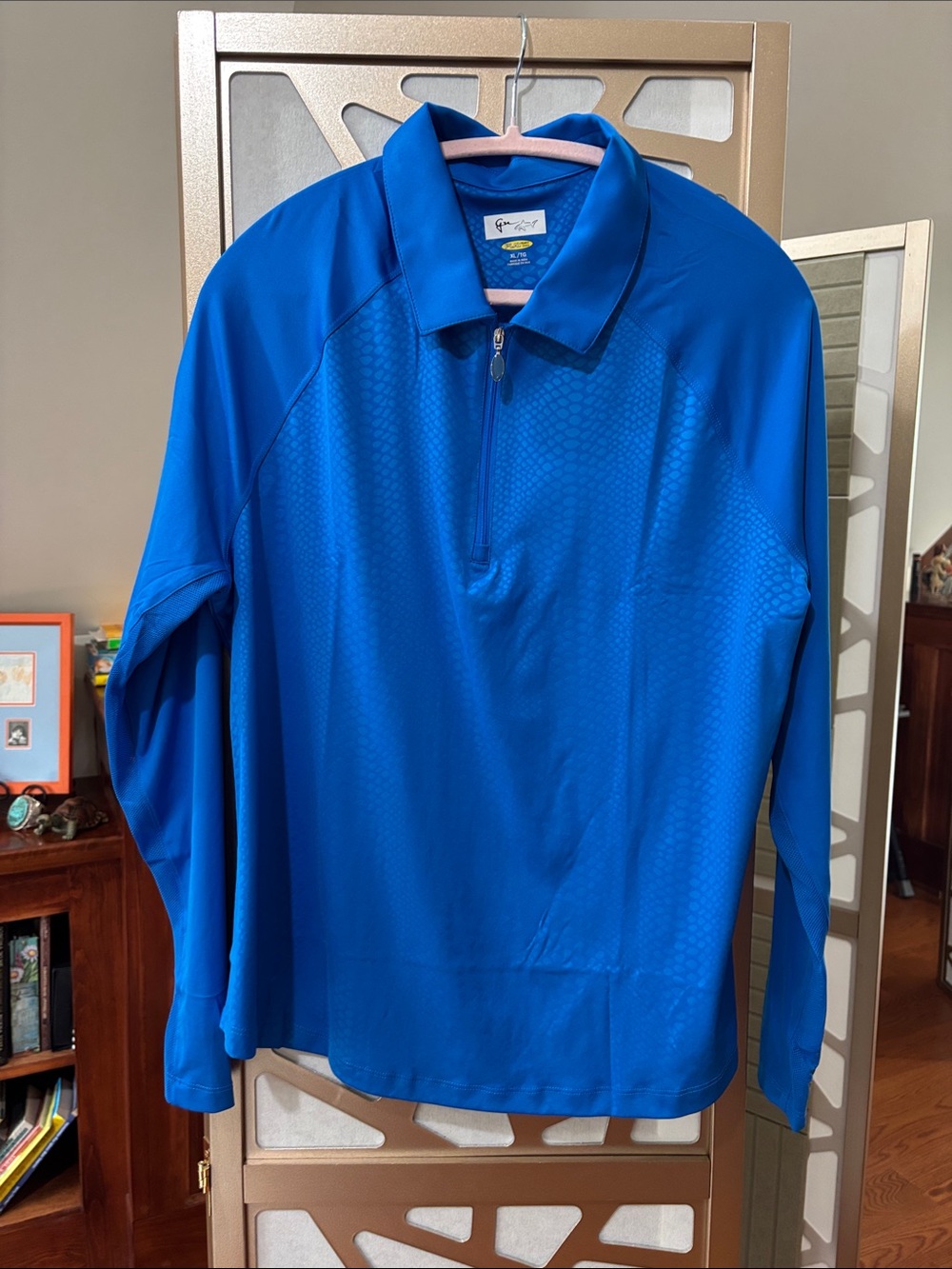 Greg Norman Collection Men’s Long Sleeve Quarter-Zip Polo - Royal Blue #2